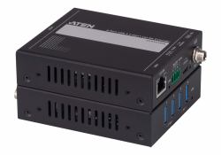 ATEN UCE33100 ampliador de red Transmisor y receptor de red Negro (Aten IT UCE33100 4-port USB 3.2 Gen 1 Cat 6A Extender [up to100m])