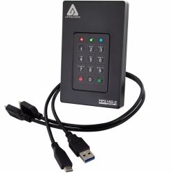 Apricorn Aegis Fortress L3 2 TB USB tipo A a USB tipo C 3.2 Gen 1 [3.1 Gen 1] Negro (2TB Fotress L3 - **New Retail** - FIPS 140-2 Level 3,USB3.0Type A + C - Warranty: 36M)