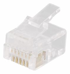 Deltaco MD-2A wire connector RJ-12 Transparent (DELTACO telefon-konnektor - gennemsigt)