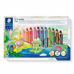 Staedtler Noris buddy 140 Black, Blue, Brown, Green, Magenta, Orange, Red, Violet, Yellow 12 pc[s] (Farveblyant Buddy chunky 3i1 [12])