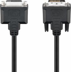Goobay 50855 DVI-Kabel 2 m DVI-D Schwarz (Goobay DVI forlÃ¦ngerkabel - 2 m)