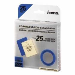 Hama CD/DVD Protective Sleeves, Pack of 25 25 Disks Transparent (Hama CD/DVD lomme)