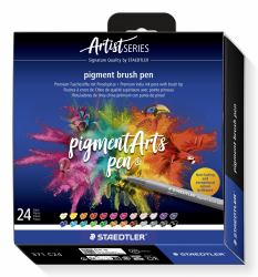 Staedtler Pigment Arts Brush Pen felt pen Multicolour 24 pc[s] (Brush pen Pigment Arts ass [24])