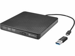 Sandberg USB-C/A DVD Drive (USB-C/A DVD Drive - USB-C/A DVD Drive - Warranty: 60M)