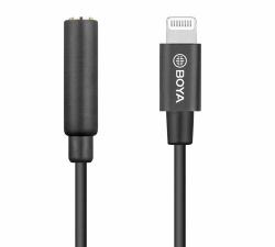 BOYA BY-K3 Handykabel Schwarz 3.5mm Lightning (BOYA BY-K3 - Lightning til hovedtelefo)