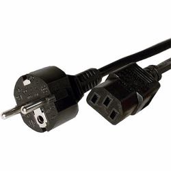 Cablenet 42-0564 Stromkabel Schwarz 2 m Netzstecker Typ F C13-Koppler (CNL 2M SCHUKO C13 Bk PVC 0.75MM)