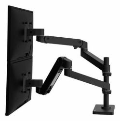 Ergotron LX Pro Series 45-690-292 monitor mount / stand 68.6 cm [27"] Desk Black (LX PRO ARM DUAL DISPLAY - STACKING WCB)