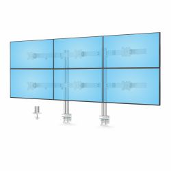 StarTech.com 6-MONITOR-ARM-A Flachbildschirm-Tischhalterung 81,3 cm [32"] Tisch/Bank Weiß (SIX-MONITOR DESK MOUNT CROSSBAR - - MAX 32IN SCREENS/17.6LB EACH/V)