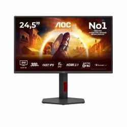 AOC G4 Q25G4SR Computerbildschirm 62,2 cm [24.5"] 2560 x 1440 Pixel Quad HD LED Schwarz, Rot (AOC Gaming Q25G4SR - LED monitor - gaming - 25" [24.5" viewable] - 2560 x 1440 QHD @ 300 Hz - IPS - 400...