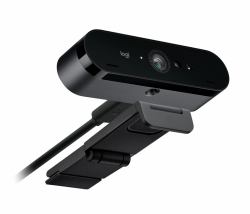 Logitech BRIO 4K Webcam 13 MP 4096 x 2160 Pixel USB Schwarz (Logitech Webcam BRIO 4K Ultra HD, Windows Hello 4096x2160, Audio, USB, Externe Abdeckblende)