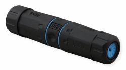 VALUE 21.99.3000 Kabelspalter oder -kombinator Kabelkombinierer Schwarz, Blau (RJ45 KUPPLUNG GESCHIRMT KAT6 - OUTDOOR/INDUSTRIE)