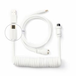 Keychron Coiled Aviator USB cable 1.36 m USB C 2 x USB C White 
