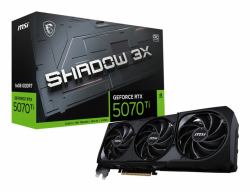 MSI GeForce RTX 5070 Ti 16G SHADOW 3X OC NVIDIA 16 GB GDDR7 (GPU NV 5070TI SHADOW 3X OC 16G BULK Fan)