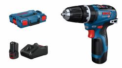 Bosch GSB 12V-35 Professional 1750 RPM Ohne Schlüssel 800 g Schwarz, Blau (BOSCH GSB 12V-35, 2x3Ah, LBOXX - 06019)