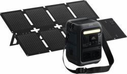 Anker C300X DC + PS60 Faltbares Solarpanel (Anker SOLIX C300X DC - Tragbares kraftwerk - DC 11 - 28 / 5 / 9 / 15 / 20 / 28 V - 300 Watt - Lithiumeisenphosphat - 90000 mAh - 288 Wh - Wi-Fi, Bluetoot...