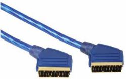 Hama 00029654 SCART-Kabel 1,5 m SCART [21-pin] Blau (HAMA Scart Kabel 1,5m BlÃ¥ Bulk 25stk)