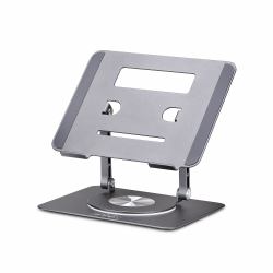 StarTech.com Ergonomischer Höhenverstellbarer Laptopständer, Dreh-Neigbarer Computerständer, Tragbare Laptophalterung-Notebookständer, bis 5kg, Aluminium Konstruktion (LAPTOP STAND/RISER FOR DE...