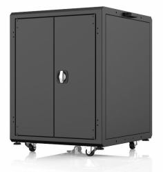 Lanview LVR16U7075BL-DCN-LAPTOP portable device management cart/cabinet Black (DCN LAPTOP CABINET 16U Rack - Cabinet W:700 x D:750 x - H:931mm - Black Room to charge up to 32 devices - Warranty: 60M)