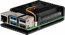 Joy-iT Aluminiumgehäuse mit aktivem Lüfter (AluminiumgehÃ¤use fÃ¼r Raspberry Pi 5 [s)