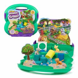 Kinetic Sand , Diggin’ Dog Park Set, 1.5lbs Play Sand, 3 Multipurpose Dog Tools, 2 Sand Tools, Reusable Storage Case, Sensory Toys for Kids Ages 3+ (Spin Master Kinetic Sand - Diggin Dog)