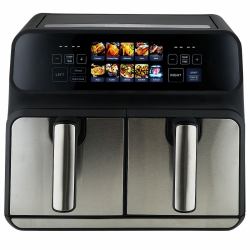 ProfiCook PC-FR 1287 H Doppel 8 l Eigenständig 2200 W Heißluftfritteuse Schwarz, Edelstahl (ProfiCook PC-FR 1287 H Dobbelt 8 L Enk)