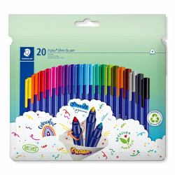 Staedtler 323 C20 fineliner Black, Blue, Brown, Cyan, Dark Grey, Duck blue, Green, Light Blue, Light Green, Light grey, Lilac, Orange, Pink, Red, Violet, Yellow (Staedtler 323 C20 fineliner Sort, B...