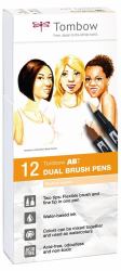 Tombow ABT marker 12 pc[s] Brush/Fine tip Multicolour (Tombow ABT speedmarker 12 stk Pensel/F)