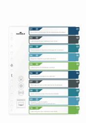Durable 679527 tab index Blank tab index Polypropylene [PP] Multicolour (Durable 10 Part Numbered Index Divider)