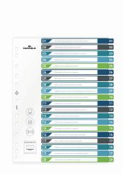 Durable 679727 tab index Blank tab index Polypropylene [PP] Multicolour (Durable 20 Part Numbered Index Divider)