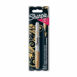 Sharpie 1986003 permanent marker Fine tip Gold 1 pc[s] (Sharpie Metallic Permanent Markers Gold Fine Point Single Pack)