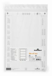 Durable 100302 non-adhesive label 80 pc[s] White Rectangle (Durable Ticket Sheet Inserts 150x67mm [80])