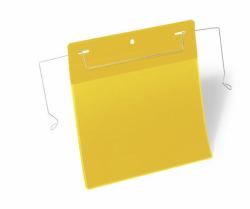 Durable 175204 label holder 50 pc[s] (Durable Wire Hanger Pocket A5 Yellow [50])