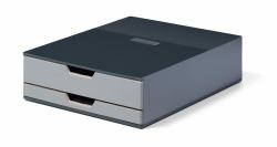 Durable Round Ashtray Bin 17L Silver