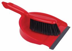 Dustpan and Brush Set Soft Bristle Green [1]