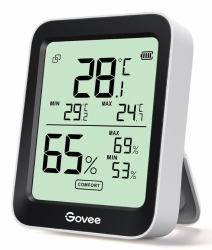 Govee H5075001 Temperatur- & Feuchtigkeitssensor Drinnen Freistehend Kabellos (Govee - Bluetooth Thermometer Hygromet)