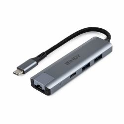 Lindy USB 3.2 Gen 2 Typ C Hub & Gigabit Ethernet Konverter (USB 3.2 Gen 2 Type C Hub & - Gigabit Ethernet)