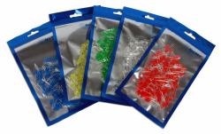 ALLNET ALL_LED_Set_5mm_500 LED Blau, Grün, Rot, Weiß, Gelb (Led Blue, Green, Red, White, - Yellow - Warranty: 12M)