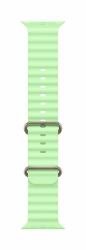 Apple Natural Titanium Finish Band Green Fluoroelastomer, Titanium (Apple - Band for smart watch - 49 mm, natural titanium finish - 130-200 mm - neon green - for Watch HermÃ¨s Series 9, SE 3, Ser...