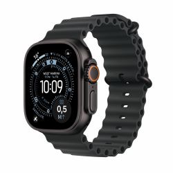 Apple Watch Ultra 3 OLED 49 mm Digital 422 x 514 Pixel Touchscreen 5G Schwarz WLAN GPS (Apple Watch Ultra 3Â GPS + CellularÂ 49mmÂ Black Titanium Case with Black Ocean Band)