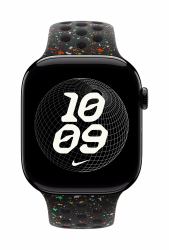 Apple MGC24ZM/A Intelligentes tragbares Accessoire Band Schwarz Aluminium, Fluor-Elastomer (46MM MIDNIGHT BLACK NIKE SB - S/M)