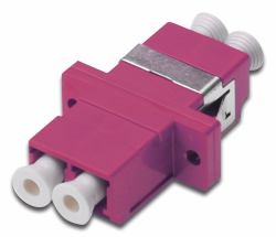 Digitus LWL Kupplung, Duplex, LC auf LC, MM OM4 (FO COUPLER DUPLEX LC TO LC - MM OM4 VIOLET CERAMIC SLEEVE)