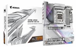 GIGABYTE X870E AORUS MASTER X3D ICE Motherboard - Supports AMD Ryzen 9000 CPUs, 18+2+2 Phases Digital VRM, up to 9000Hz DDR5 [OC], 2xPCIe 5.0 + 3xPCIe 4.0, Wi-Fi 7, 10GbE LAN, USB 4 (Gigabyte X870E...