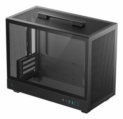 DeepCool CH160 PLUS Small Form Factor [SFF] Black (DeepCool CH160 PLUS Micro-ATX Mini Tower PC Case, Tempered Glass, High-Airflow Mesh Design, USB-C & USB 3.0 Front I/O, Supports ATX PSU & 305mm GP...