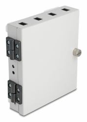 DeLOCK LWL Wandbox für 4 x SC Simplex oder LC Duplex Adapter Metallgehäuse (Keystone Modul RJ45 Buchse zu LSA Cat.6A, PC-ZubehÃ¶r, Funk Netzwerk)