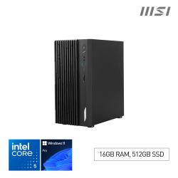 MSI Pro DP180 14A i5 14400 FS 16GB 512GB W11P Intel® Core™ i5 i5-14400 DDR5-SDRAM SSD Windows 11 Pro Mini Tower Mini PC Nero (DP180 14A I5 14400 16GB 512GB W11P)