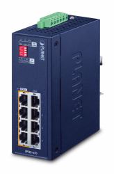 PLANET IP30 Industrial 4-port Gigabit Ethernet [10/100/1000] Power over Ethernet [PoE] Blue 