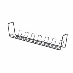 StarTech.com Under Desk Cable Management Tray, 24" Long, Metal Basket Style Cable Organizer, Screw-On Installation, Power Bar Holder, Metal, Black, TAA-Compliant (UNDER DESK CABLE MANAGEMENT - - BA...