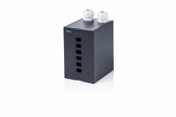 Digitus LWL Hutschienen Verteiler, 6 Port, SC SX/LC DX, Schwarz (FIBER DIN RAIL PATCH MODULE 6X - SC SX / LC DX)