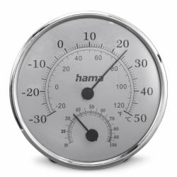 Hama Saipan Drinnen Grau, Silber (SAIPAN THERMOMETER HYGROMETER SIL)