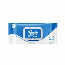 Purely Protect Antibacterial & Virucidal Wipes Pk 100 PP5010